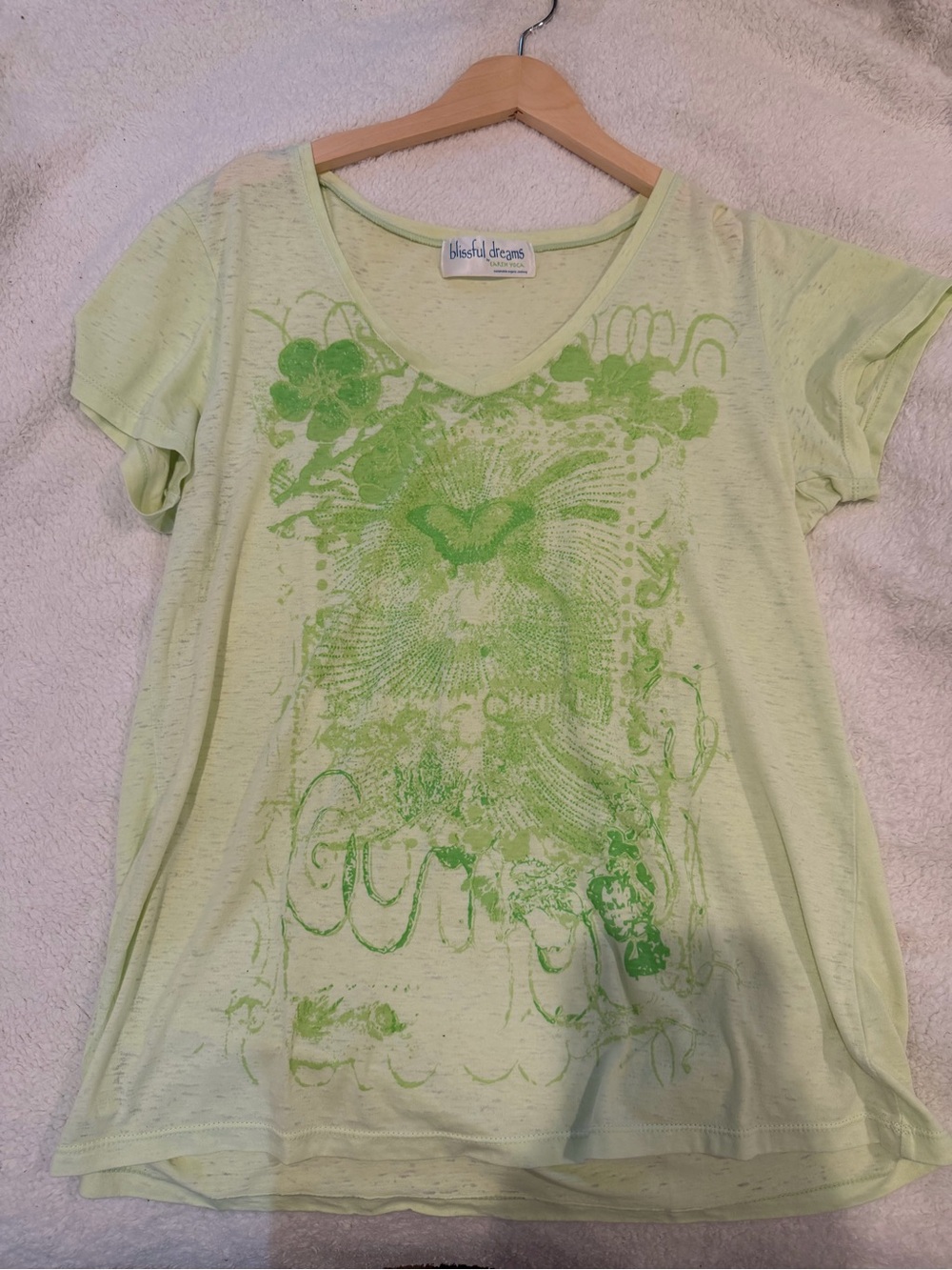 Girls' Light Green Graphic Tee